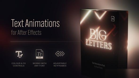 Videohive Text Animation Presets | Big Letters Titles template preview