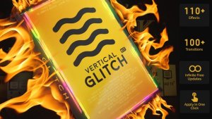 Videohive Vertical Glitch Presets Pack Elements template preview