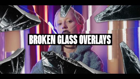 Videohive Broken Glass Overlays Elements template preview