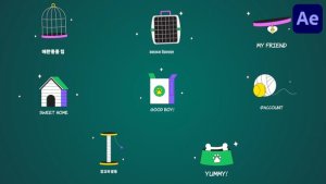 Videohive Pets Icons And Titles for After Effects Titles template preview