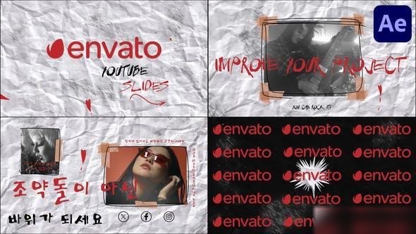 Videohive Handmade Social Media Slides for After Effects Openers template preview