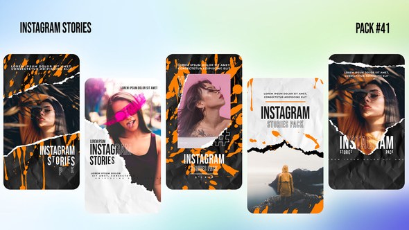Videohive Paper Torn Stories Pack Elements template preview
