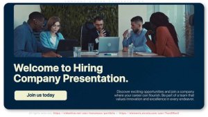 Videohive Company Hiring Presentation Video Displays template preview