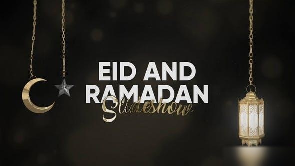 Videohive Golden Eid ad Ramadan Slideshow Ramadan template preview