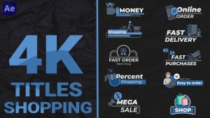 Videohive Shopping Titles Pack Titles template preview
