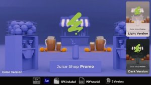 Videohive Juice Shop Promo Openers template preview