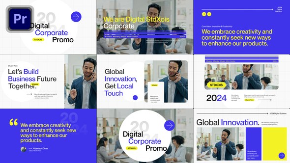 Digital Corporate Promo Premiere Pro template preview