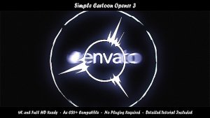 Videohive Simple Cartoon Opener 3 Logo Stings template preview
