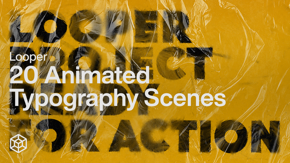 Looper - 20 Animated Typography Scenes Titles template preview