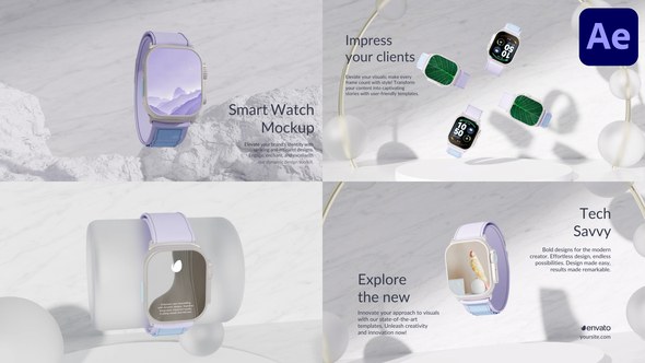 Videohive Smart Watch Mock Up for After Effects Openers template preview