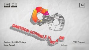 Videohive Cartoon Scribble Vintage Logo Reveal Logo Stings template preview