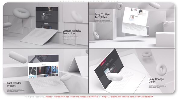 Videohive Deep Clean Laptop Promo Product Promo template preview