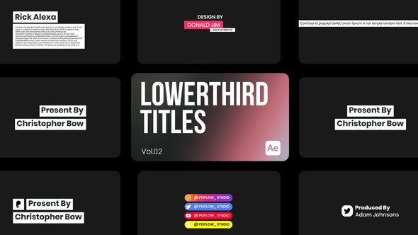 Videohive Lowerthird Titles 02 for After Effects Titles template preview