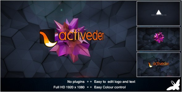 Videohive Retro Glitch Logo Logo Stings template preview