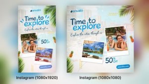 Videohive Adventure and Travel Tour Promo | Instagram Version Product Promo template preview