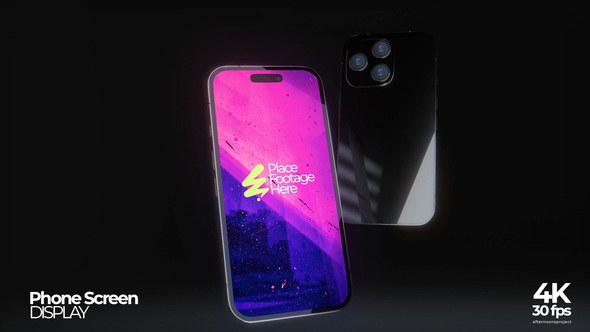 Videohive Black Phone Screen Mockup Product Promo template preview