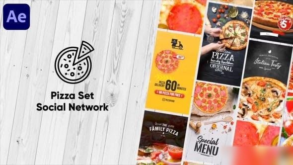 Videohive Pizza Set - Social Network | After Effects Openers template preview