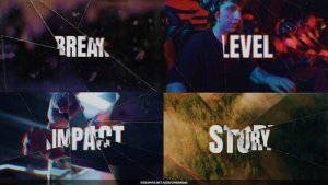 Action Shattered Glass Trailer Opener Openers template preview