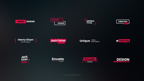 Videohive 20 Simple Titles 22793851 Titles template preview