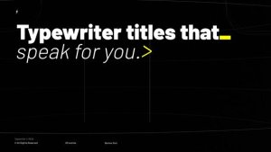 Videohive Typewriter  AE Titles template preview