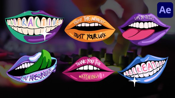 Videohive Lips and Titles for After Effects Titles template preview