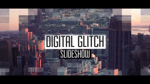 Videohive Glitch Data Slideshow Openers template preview