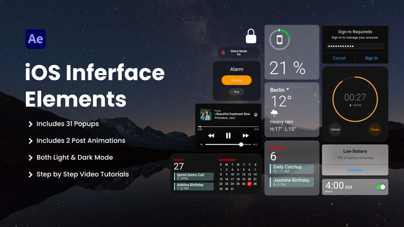 Videohive Phone UI Elements Elements template preview