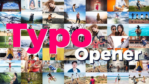 Dynamic Typo Opener Video Displays template preview