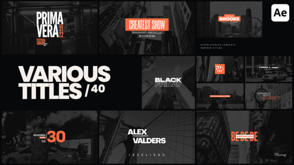 Videohive Various Titles 40 Titles template preview