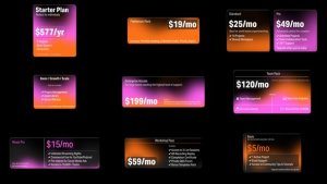 Videohive Pricing Table Glass Infographics template preview
