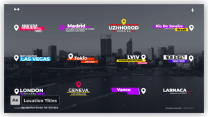 Videohive Location Titles  AE Elements template preview