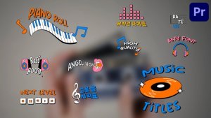 Colorful Music Titles for Premiere Pro Premiere Pro template preview