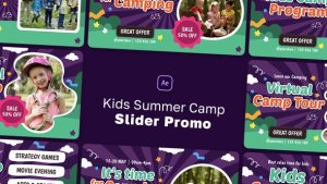 Videohive Kids Summer Camp Slider Promo Video Displays template preview