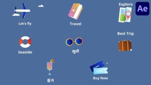 Videohive Travel Icons And Titles for After Effects 53727173 Titles template preview