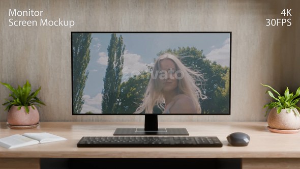 Videohive Monitor Screen Mockup 02 Video Displays template preview