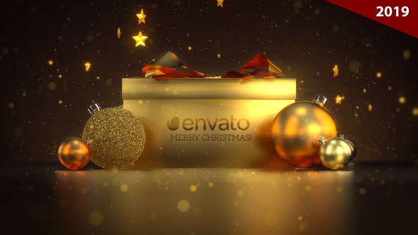 Christmas / Gift Logo Ident (2018) Video Displays template preview