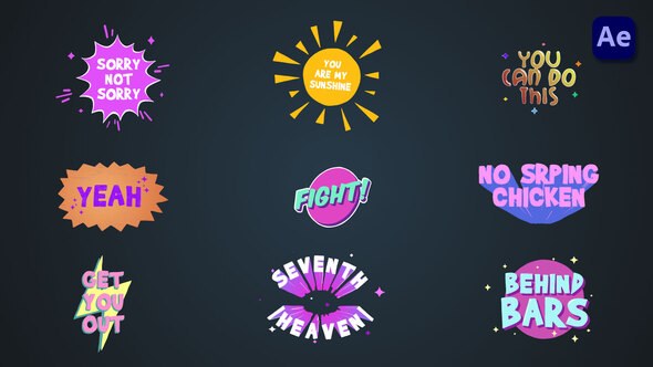 Videohive Colorful Cartoon Titles [After Effects] Titles template preview
