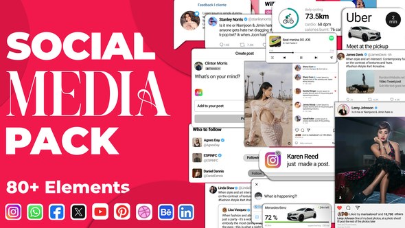 Videohive Social Media Pack 55874489 Elements template preview