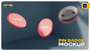 Videohive Round Pin Badge Mockup Product Promo template preview