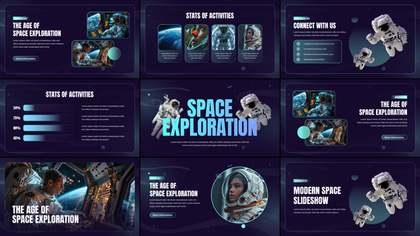 Videohive Space Typography Titles template preview