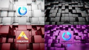 Videohive World of cubes Logo Reveal Bundle Openers template preview