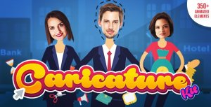 Explainer video toolkit | Caricature Toolkit | Face Cut Out Video Displays template preview