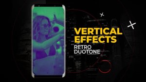 Videohive Vertical Retro Duotones Effects | After Effects Elements template preview