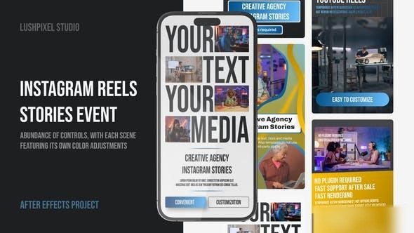 Videohive Instagram Vertical Reels Openers template preview