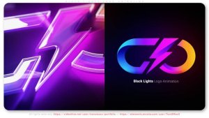 Videohive Black Lights Logo Animation Logo Stings template preview