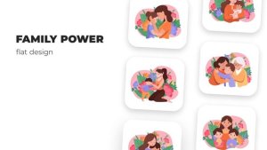 Videohive Family power - Flat Design Elements template preview