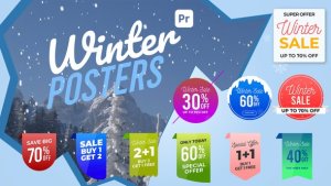 Winter Sale Posters & Labels for Premiere Pro Premiere Pro template preview