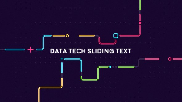 Videohive Data Tech Sliding Text Titles template preview