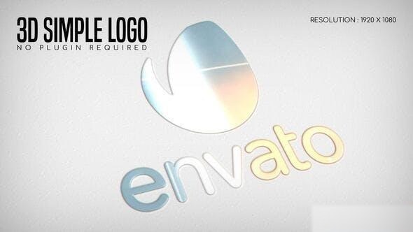 Videohive 3D Simple Logo 49561924 Openers template preview