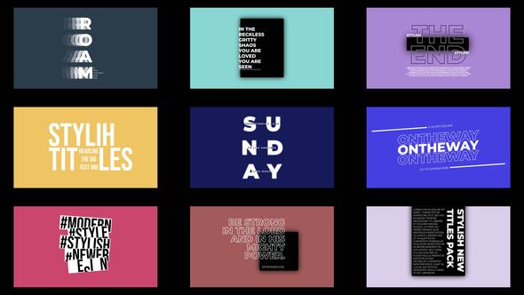 Videohive Stylish Titles 1.0 | After Effects Titles template preview